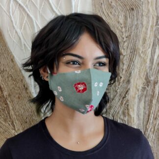 Stay Safe Grey Bandhani Mask